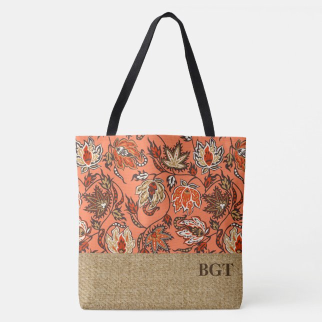 Tote Bolsa de Praia Protea Batik Hawaiian Tropical Mono (Frente)