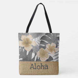 Tote Bolsa de praia reversa das Cinzas tropicais de Lua