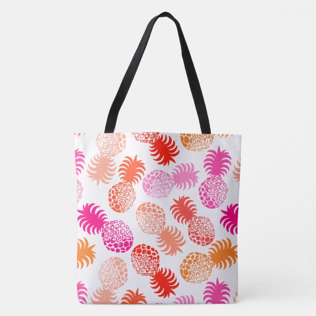 Tote Bolsa de praia Tropical de Abacaxi Momona Havaiana (Frente)