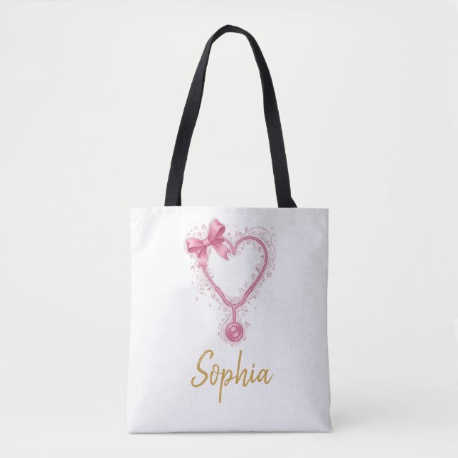 Tote Bolsa de presente de apreciação personalizada de e (Frente)