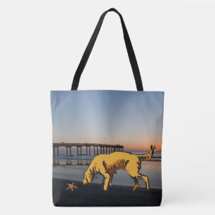 Tote Bolsa de presente de cachorro amarelo ou de mercea