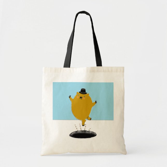 Tote Bolsa de Presente para Dia de Marmota (Frente)