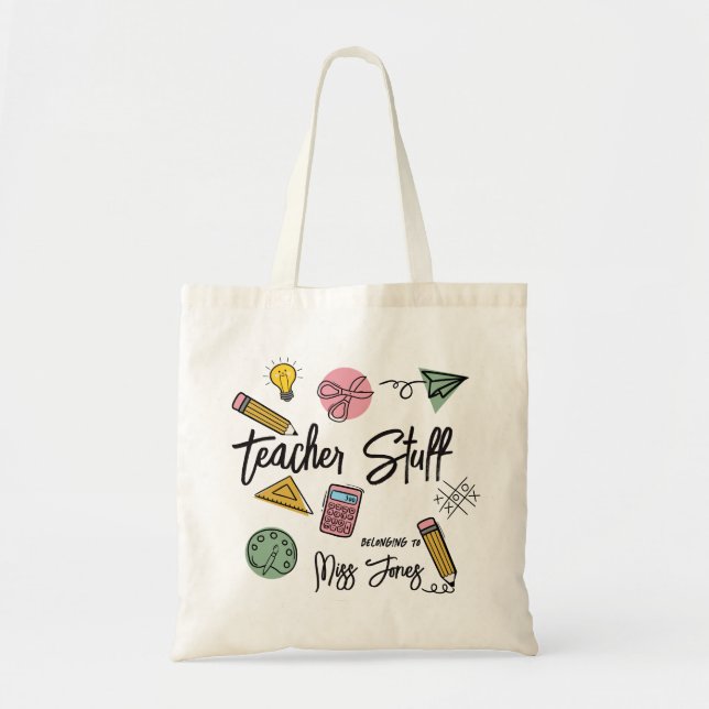 Tote Bolsa de professor personalizada (Frente)