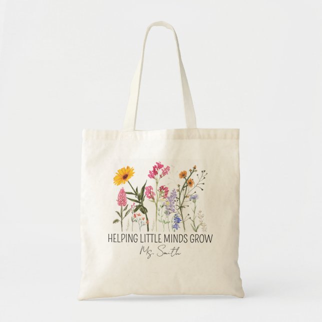 Tote Bolsa de Professor Personalizada, Bolsa de Crayon  (Frente)