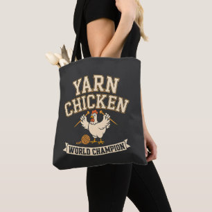 Tote Bolsa de Projeto Campeã de Fio de Tricô Retro Vars