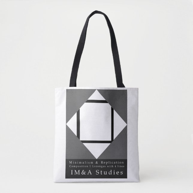 Tote Bolsa de Replicação de Minimalismo de Lozenges Qua (Frente)