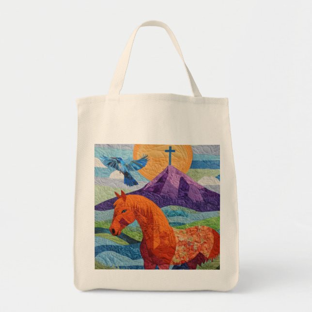 Tote Bolsa de retalhos Mulheres de Valor (Frente)