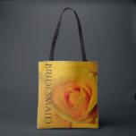 Tote Bolsa de Rosa Amarela para a Bridesmaid<br><div class="desc">bonito rosa amarela - fotografia de H Cooper</div>