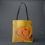 Tote Bolsa de Rosa Amarela para a Bridesmaid<br><div class="desc">bonito rosa amarela - fotografia de H Cooper</div>