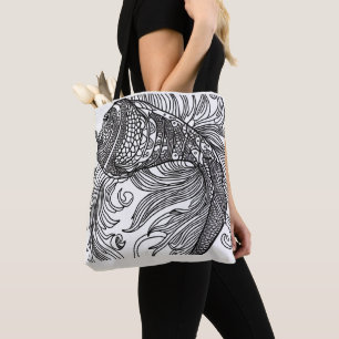 Tote Bolsa de rosto de peixe