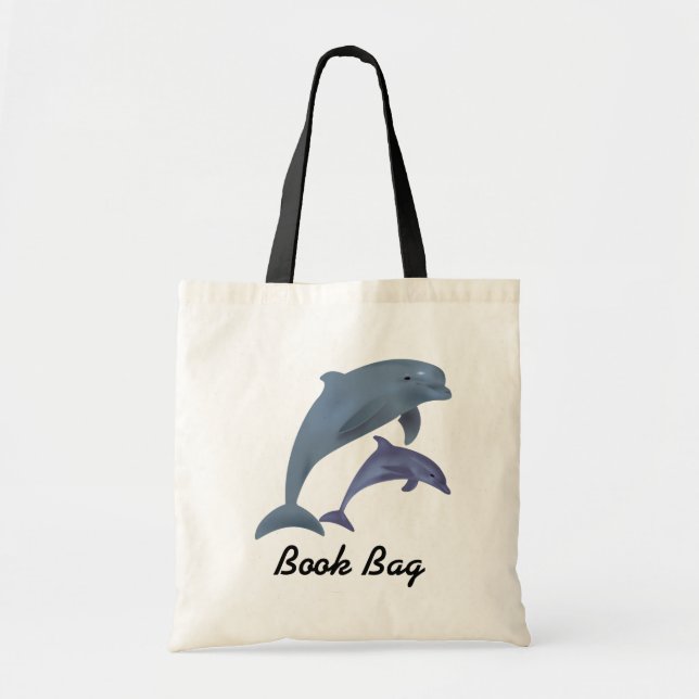 Tote Bolsa de saltos de golfinhos tropicais (Frente)