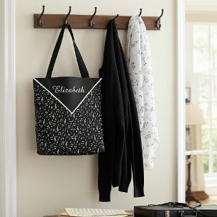 Tote bolsa de símbolos musicais