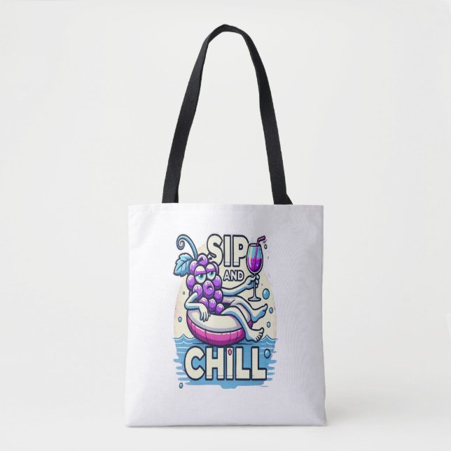 Tote Bolsa De Sip E Chill (Frente)