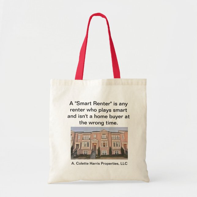 Tote Bolsa de Smart Renter - Design 3 (Frente)