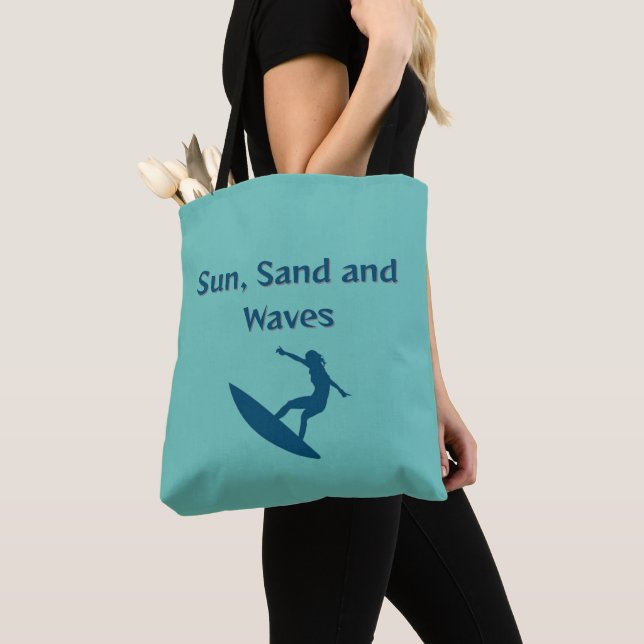 Tote Bolsa de Sol, Areia e Ondas (Close Up)