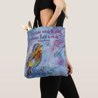 Tote bolsa de "Songbird of Hope" (médio)