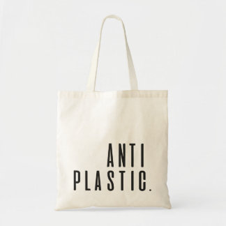 Tote Bolsa de tela anti plástico. Campaña en contra