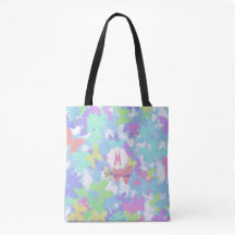 Bolsa de tela con estampado de mariposa