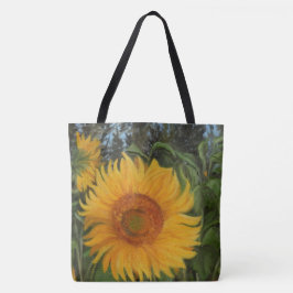 Tote Bolsa de tela con girasol enorme
