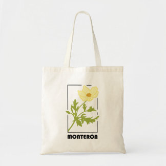 Tote Bolsa de tela estampado de flor Monterón