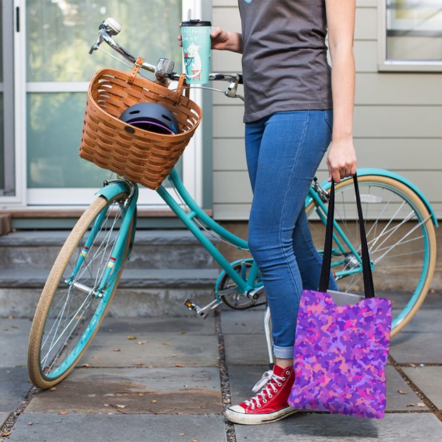 Tote bolsa de toalha de camo roxo (Criador carregado)