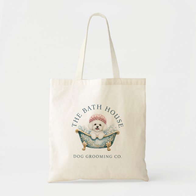 Tote Bolsa de Tosa para Cão Bichon Frise (Frente)