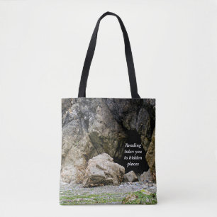 Tote Bolsa de totas de livro com linda cena de caverna 