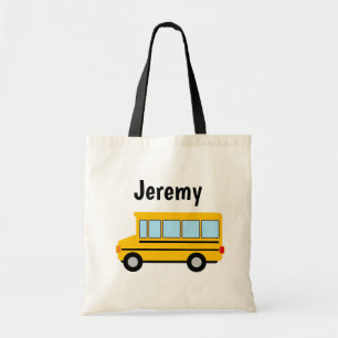 Tote Bolsa de traje de ônibus da escola amarela e bonit