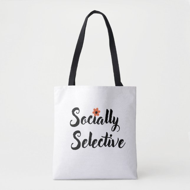 Tote Bolsa de Transporte de Citação Engraçada de Introv (Frente)
