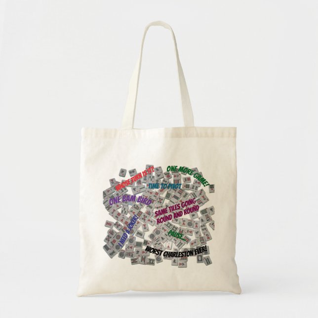 Tote Bolsa de Transporte de Ditados de Mahjong (Frente)
