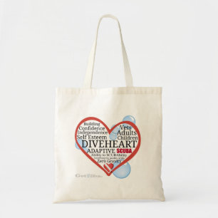 Tote Bolsa de Treino de Coração na Nuvem do Word