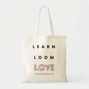 Tote Bolsa de tricô de Loom / Amar Amor de Loom