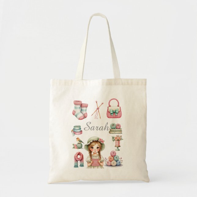 Tote Bolsa de Tricô Elegante (Frente)