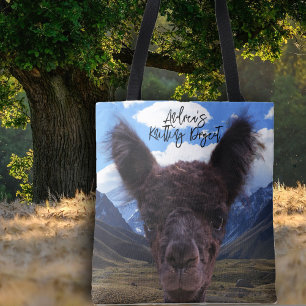 Tote Bolsa de Tricô Face de Alpaca Bebê Montanhas