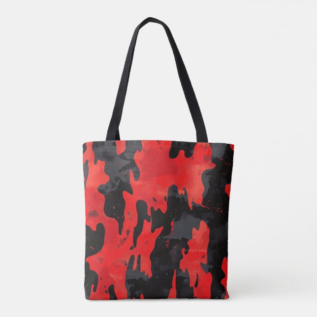 Tote Bolsa de vaca vermelha (Verso)