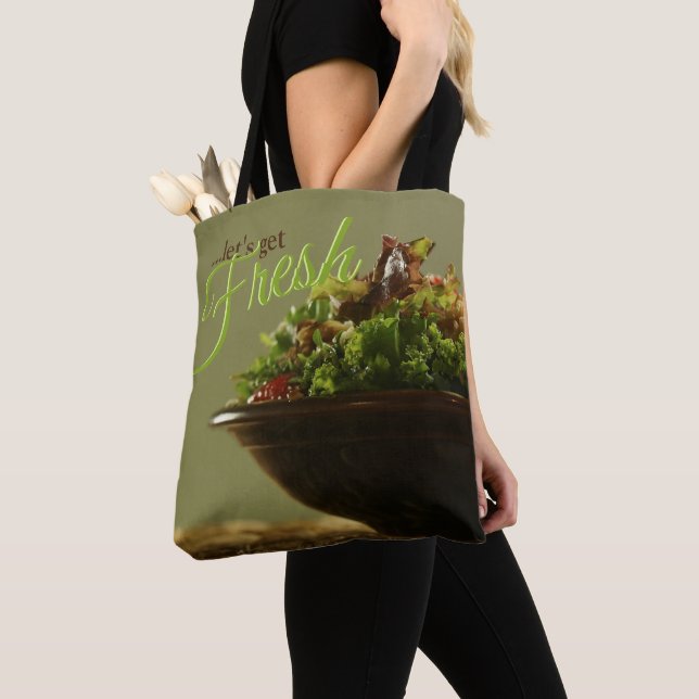 Tote bolsa de vamos de "Impressão FRESH" (Close Up)
