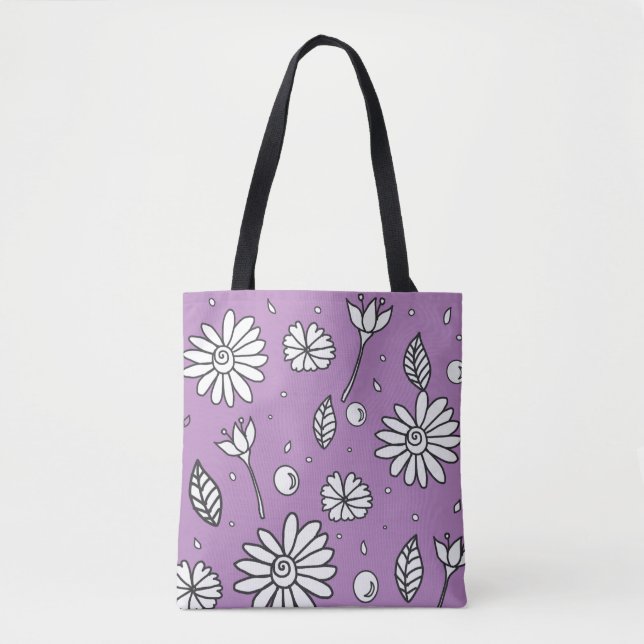 Tote Bolsa De Verão De Flor Engraçado E Divertido Em La (Frente)