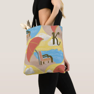 Tote Bolsa de Verão Personalizada com Arte de Cadeira d
