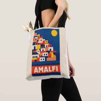 Tote Bolsa de viagem Amalfi Itália Vintage Retro Costei