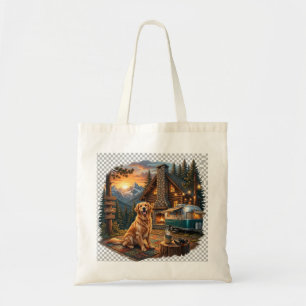 Tote Bolsa de Viagem Aventura Cabana Golden Retriever