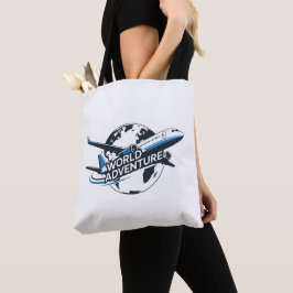 Tote Bolsa de Viagem de Aventura Mundial de Avião