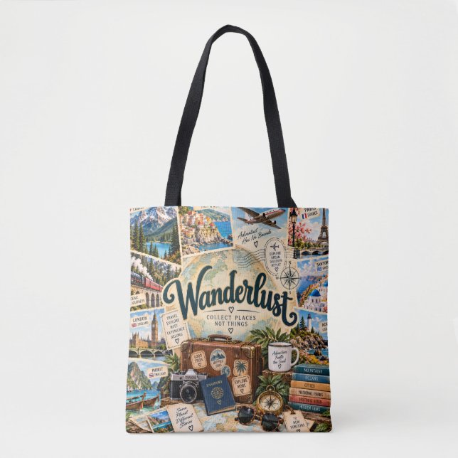 Tote Bolsa de Viagem Wanderlust (Frente)
