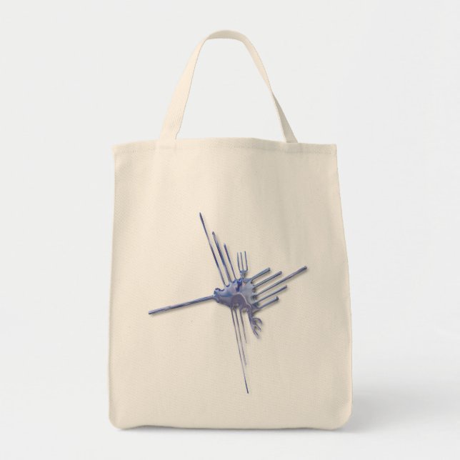 Tote Bolsa de vidro de Nazca Hummingbird (Frente)