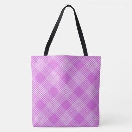 Tote bolsa de "Vintage Homespun Lilac Xadrez Check"