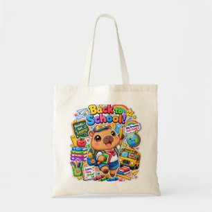 Tote Bolsa de volta às aulas Kawaii Capybara