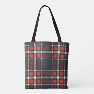 Tote Bolsa de Xadrez de Tartan Clássico