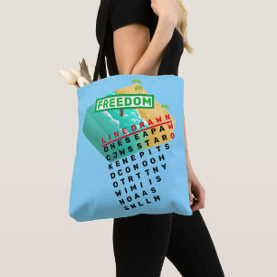 Tote Bolsa desenhado por linha