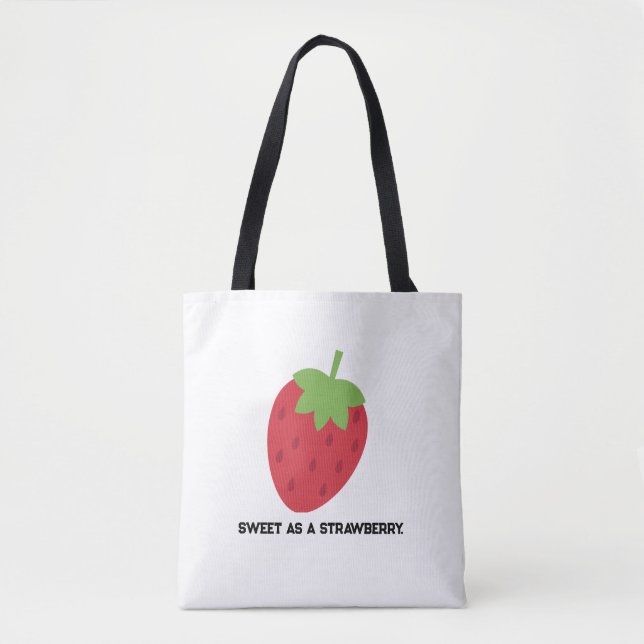 Tote Bolsa Diária com Tema de Frutas Fofa (Frente)