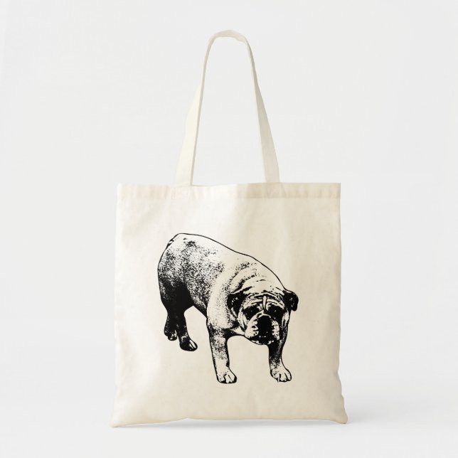 Tote Bolsa do Bulldog de Execução de Presente (Frente)