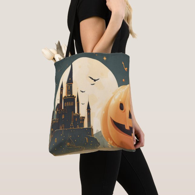 Tote Bolsa do Castelo de Pumpkin assombrado (Close Up)